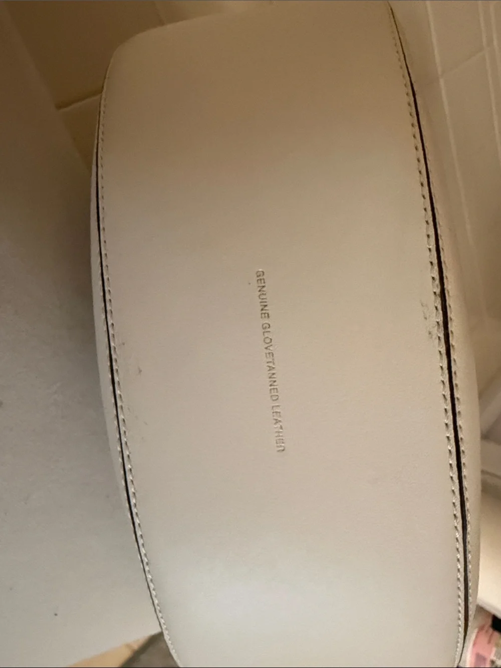 Coach Cream Crossbody Saddle Bag with Wide Strap